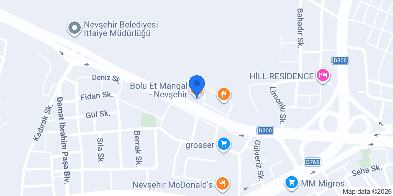 Bolu Et Mangal - Nevşehir konumu