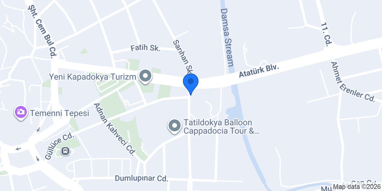 Kapadokya Balon Turu konumu