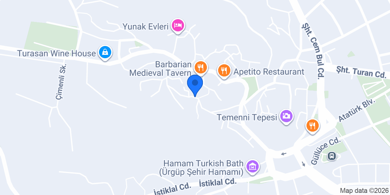 Ürgüp Cave Suites konumu