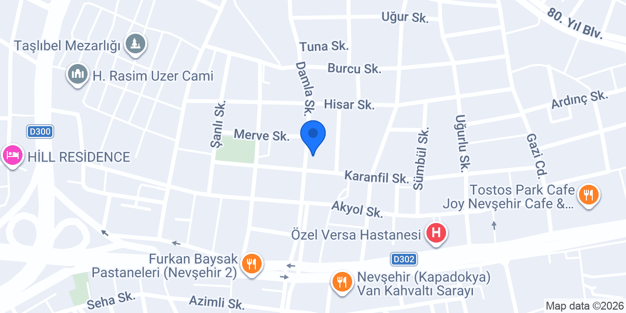 Nevşehir Montessori Akademi konumu