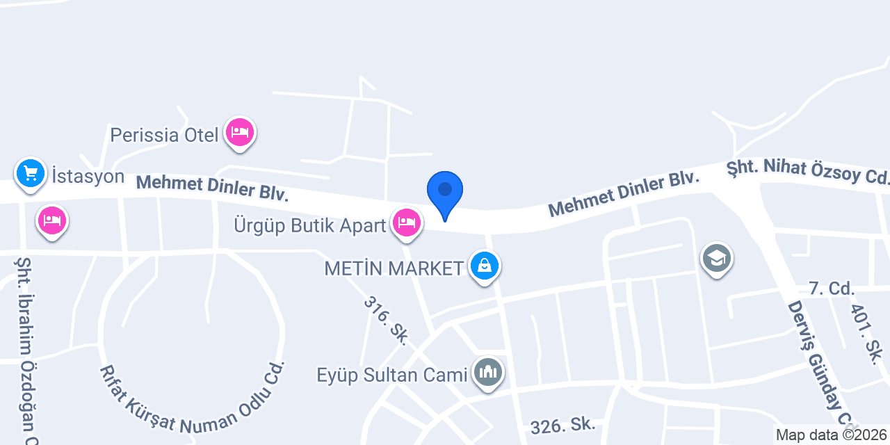 Ürgüp Gözde Apart Kız Öğrenci konumu