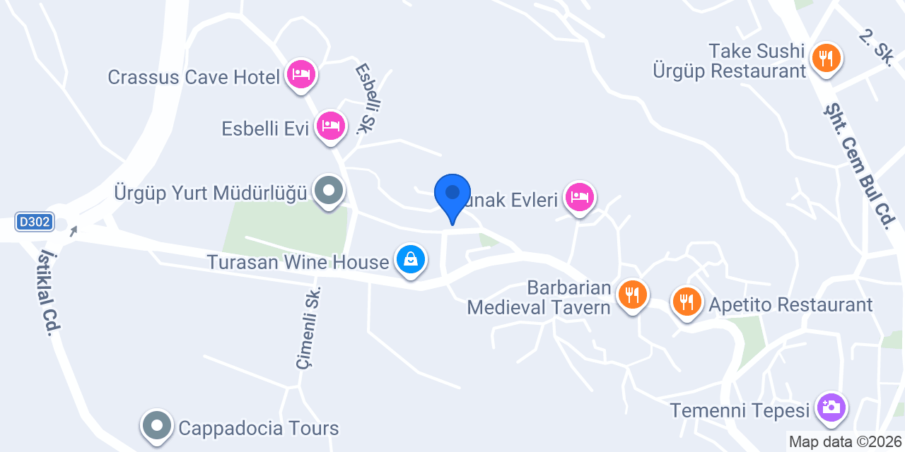 Selçuklu Evi Cave Hotel konumu