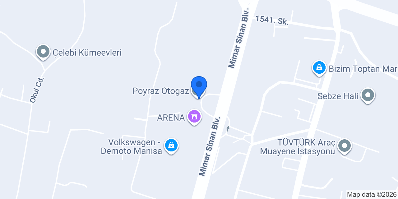 Poyraz Otogaz konumu