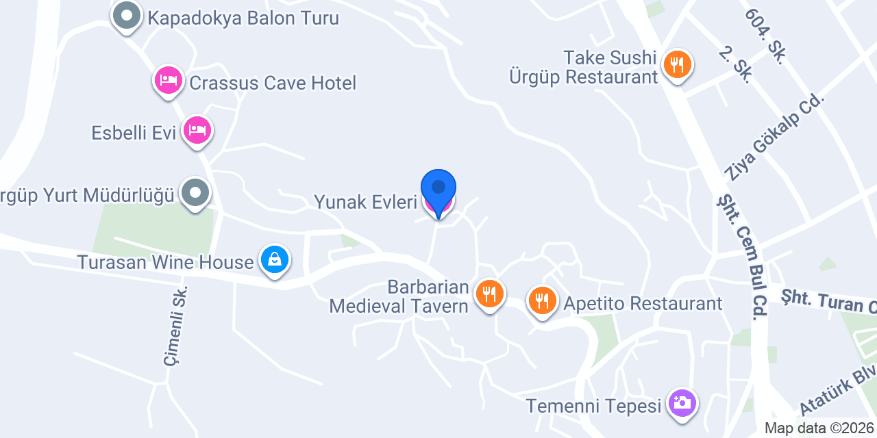 Yunak Evleri konumu