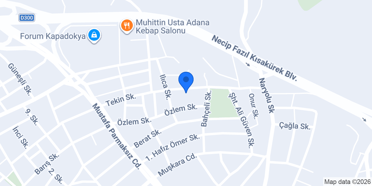KAPADOKYA AZİZ YAPI konumu