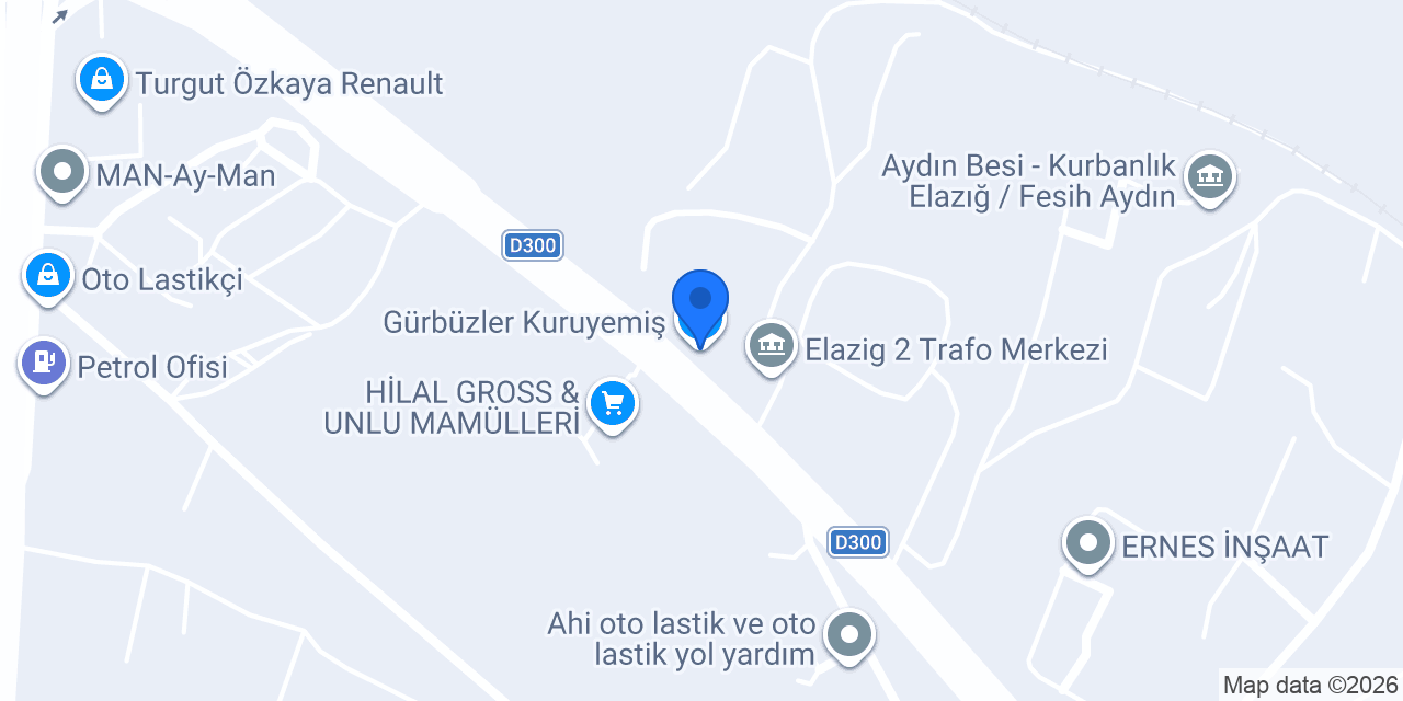 Gürbüzler Kuruyemiş konumu
