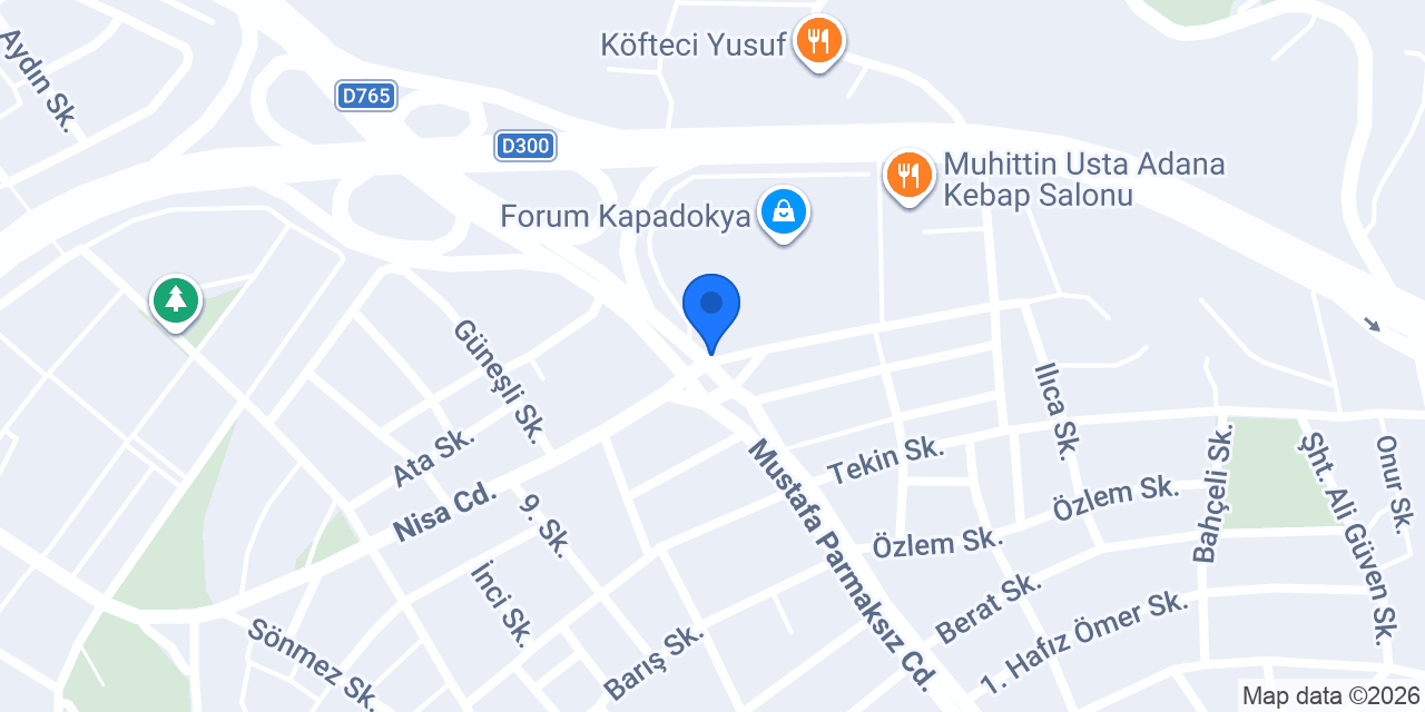 Nevşehir Forum Taksi konumu
