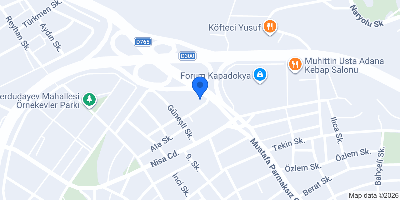 Nevşehir SELTUR LUNAPARK konumu
