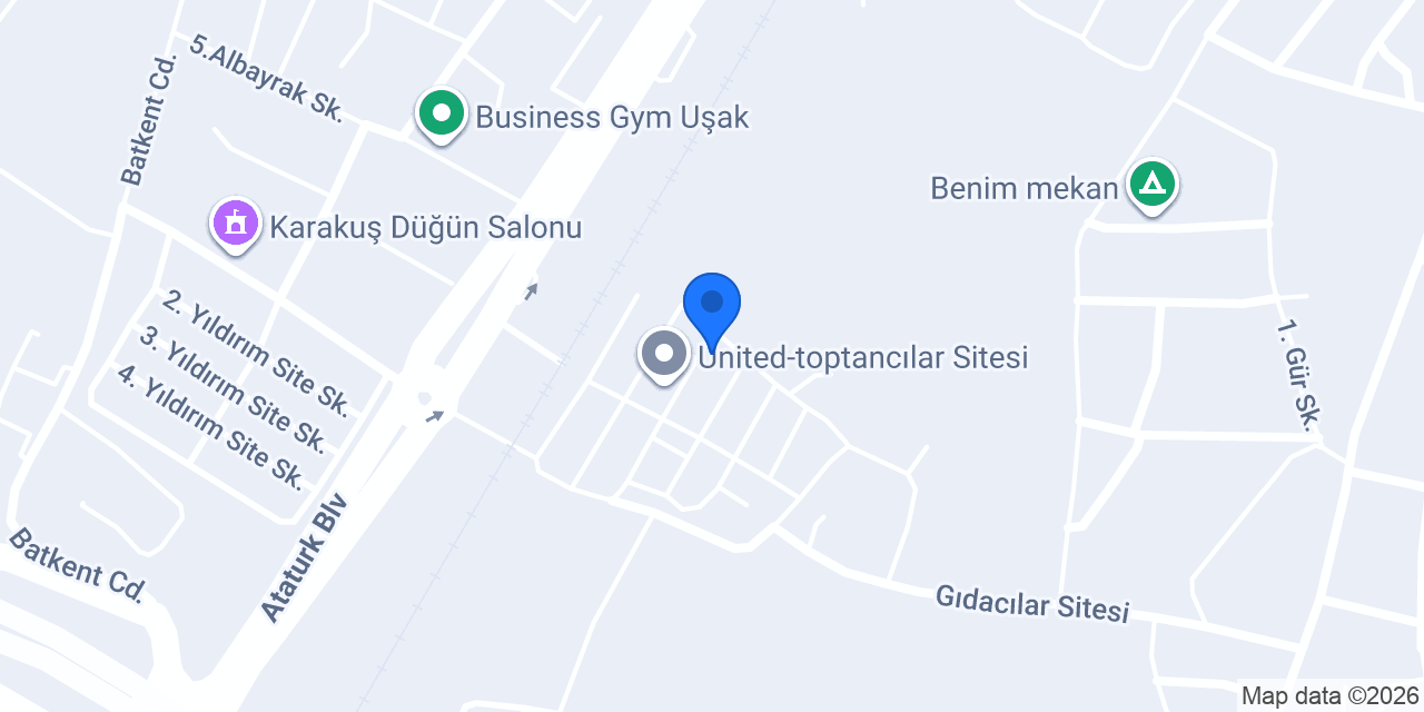 Uşak Yangin Söndürme konumu