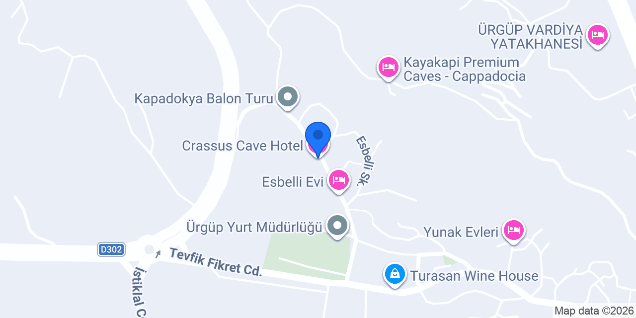 Crassus Cave Hotel konumu