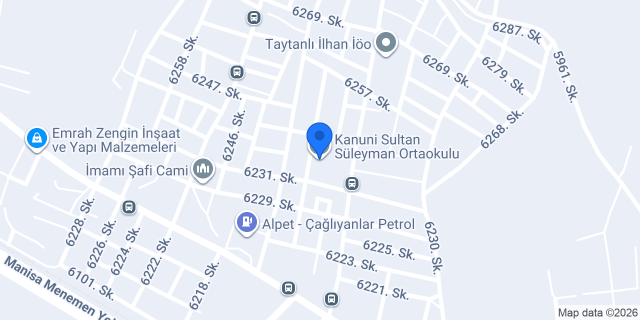 Kanuni Sultan Süleyman Ortaokulu konumu