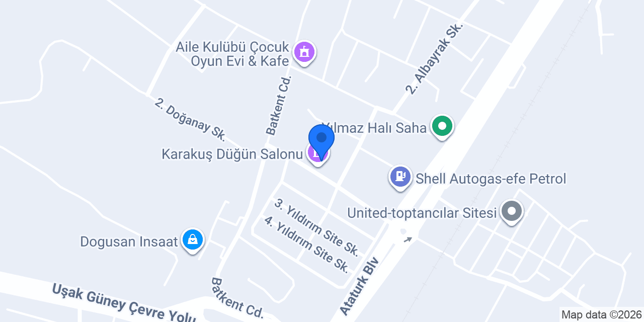 Karakuş Düğün Salonu konumu