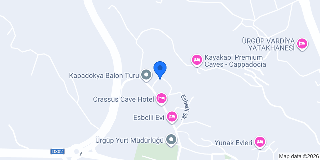 Ürgüp Evi konumu