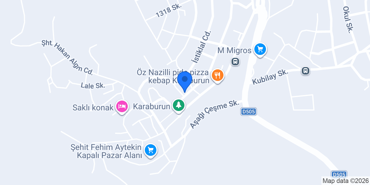 Karaburun İtfaiye Frubu konumu