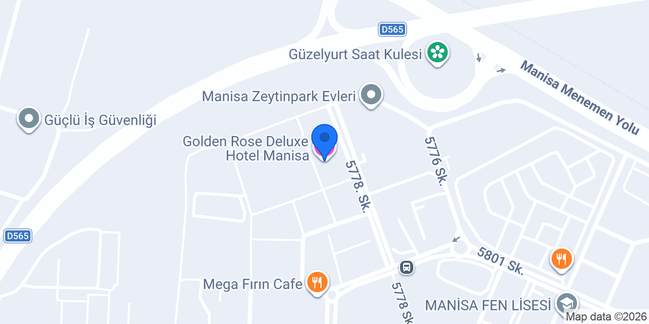 Golden Rose Deluxe Hotel Manisa konumu