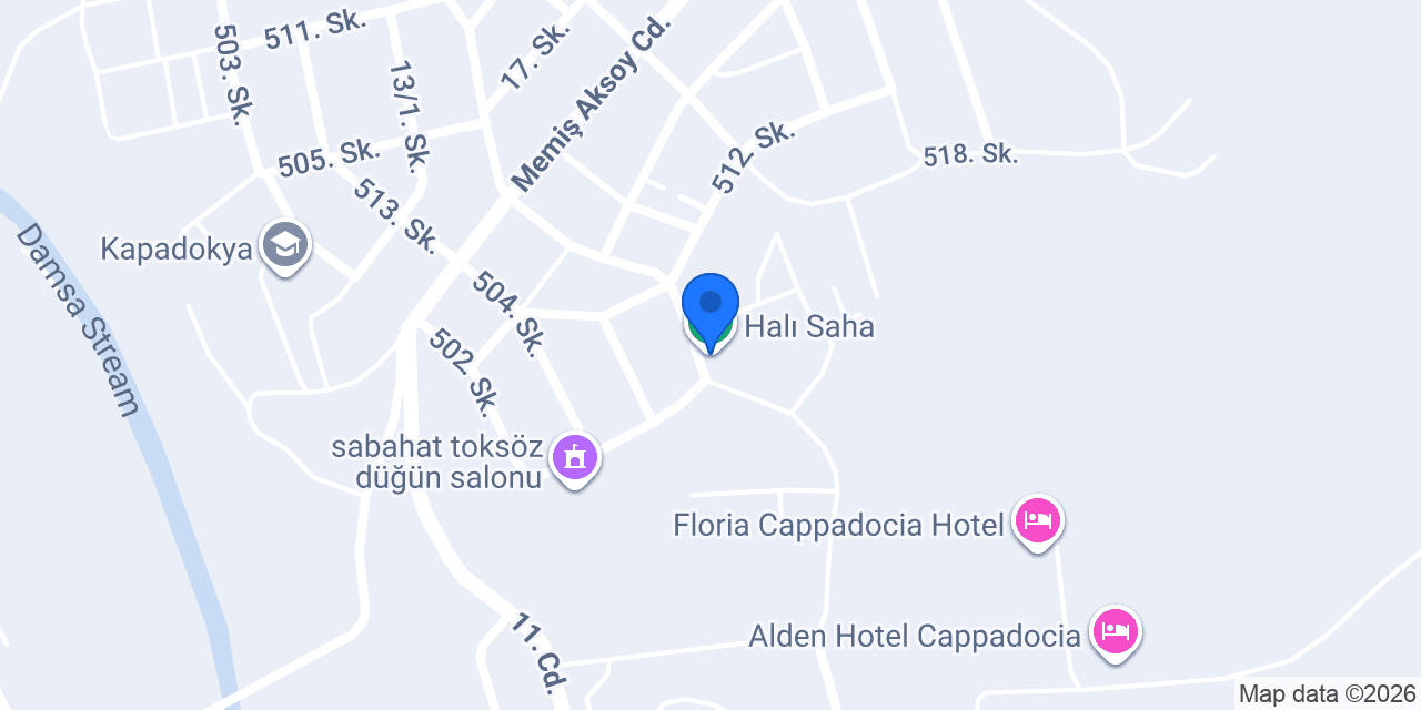 Halı Saha konumu