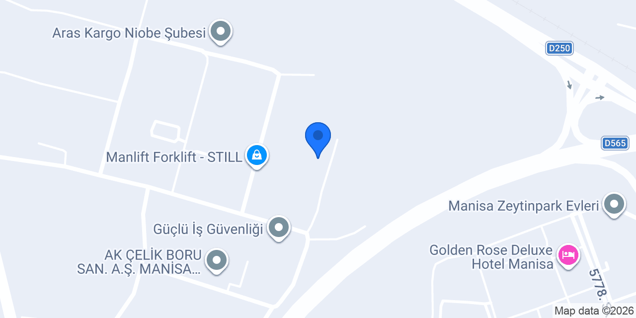 Ferineks Çelik Manisa Şubesi konumu