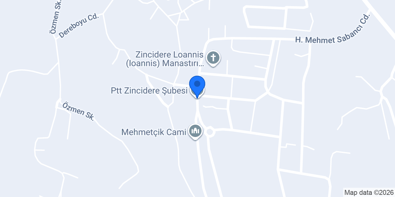 Ptt Zincidere Şubesi konumu