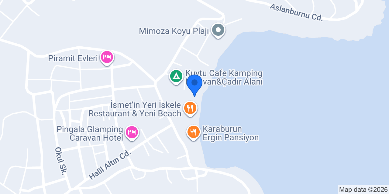 Kuytu Cafe&Beach konumu