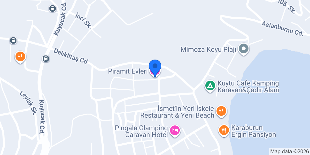 Piramit Evleri konumu