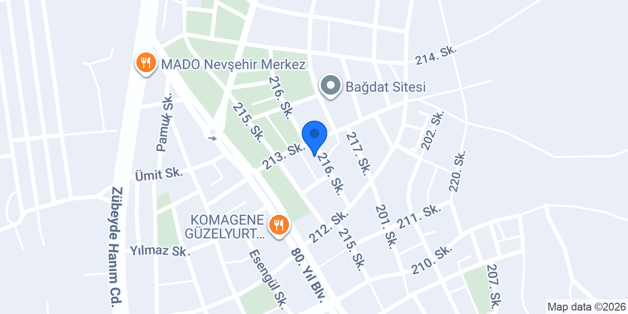 Nevşehir Görkem taksi konumu