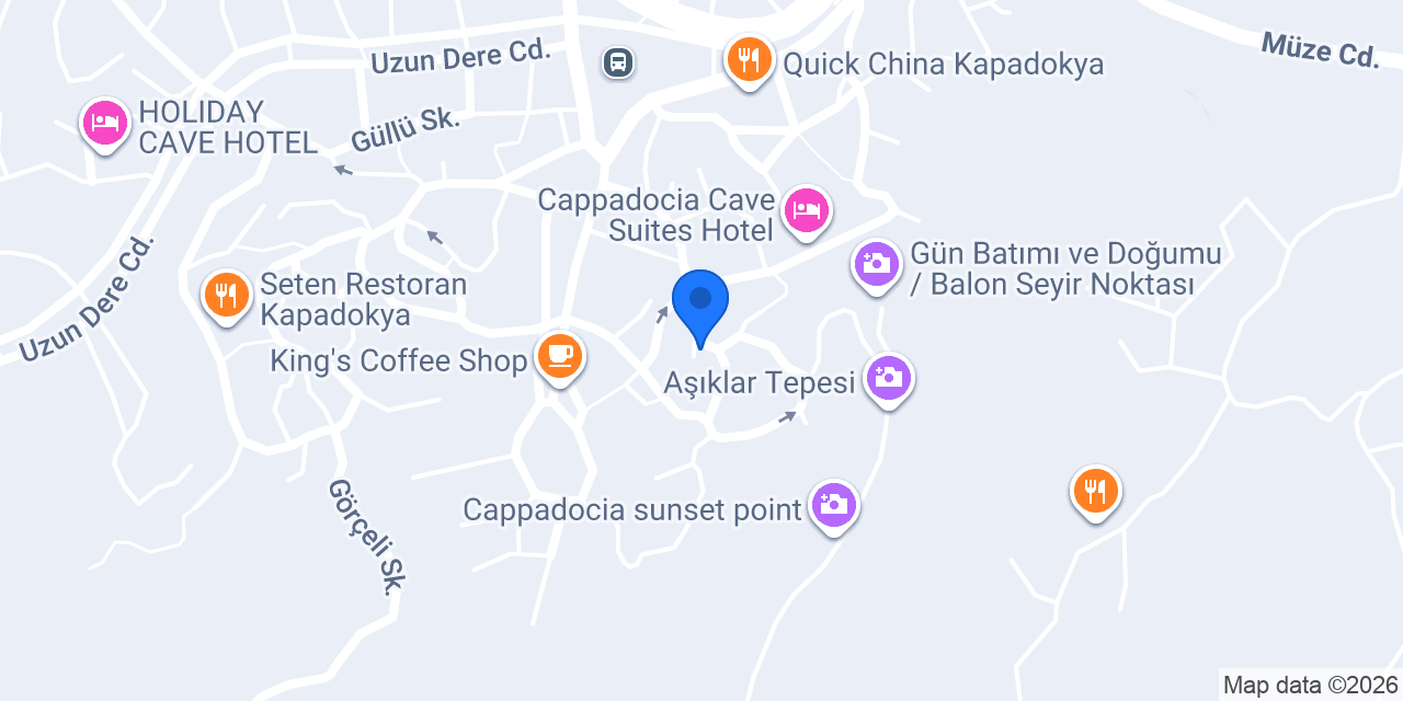Asra Cave Hotel konumu