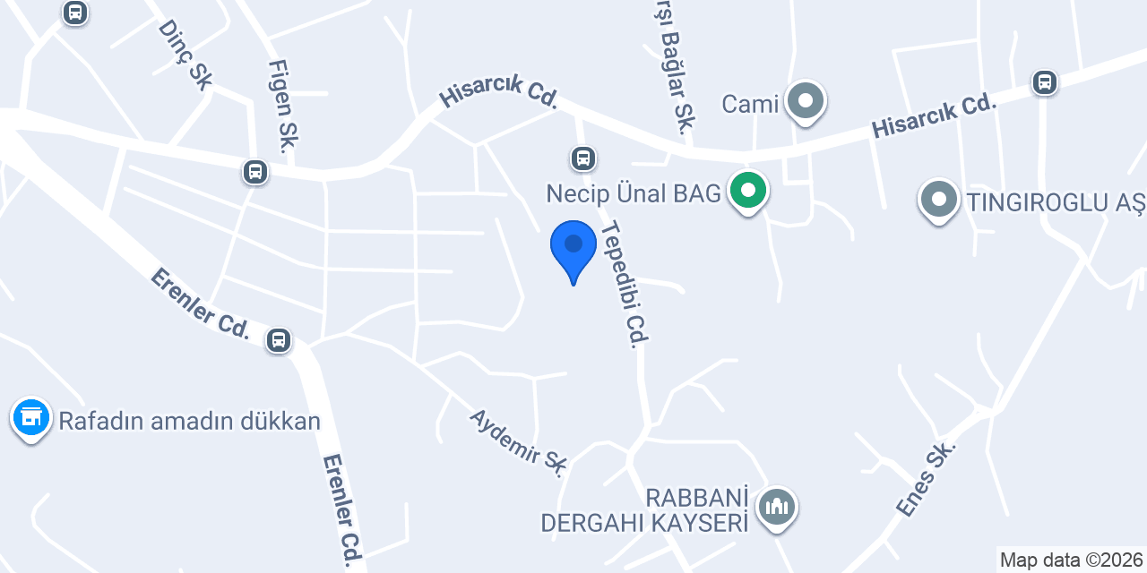 Kayseri Bungalov&Tiny house konumu