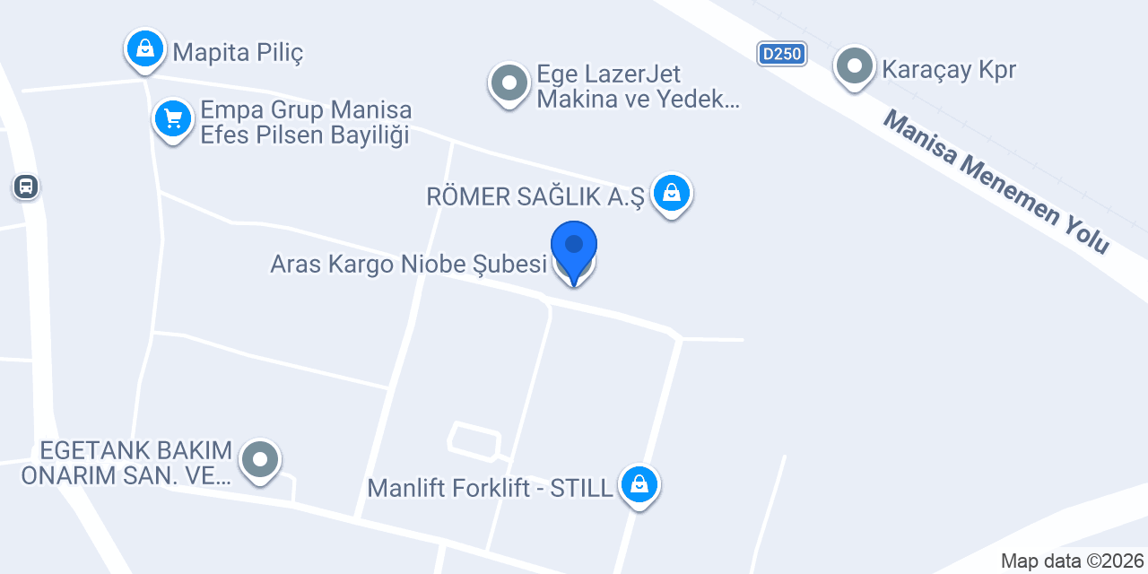 Aras Kargo Niobe Şubesi konumu