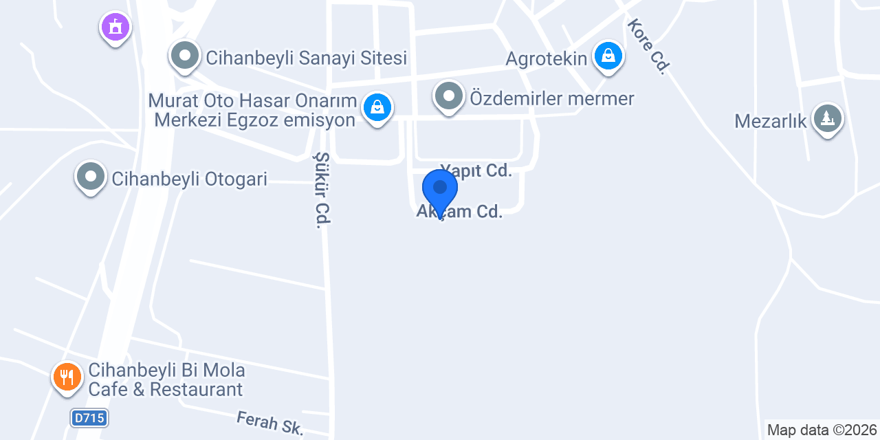 İnce mobilya Tahir ince konumu