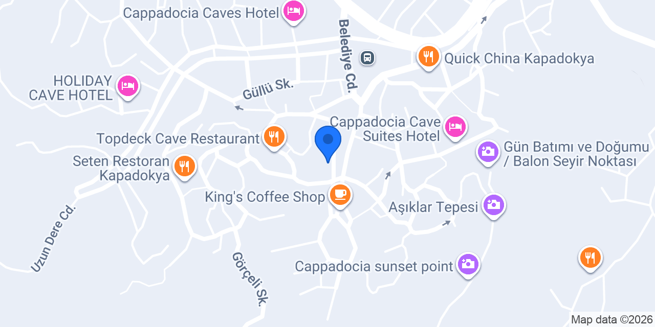Cappadocia Center Cave Hostel konumu