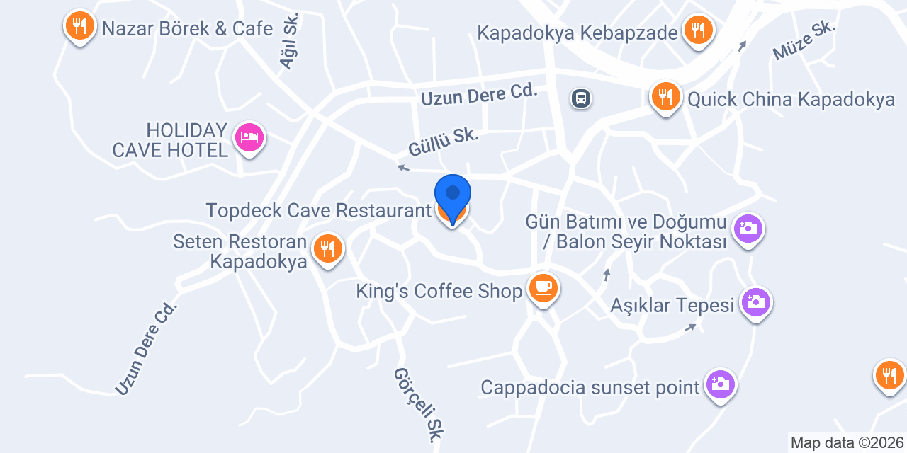 Topdeck Cave Restaurant konumu