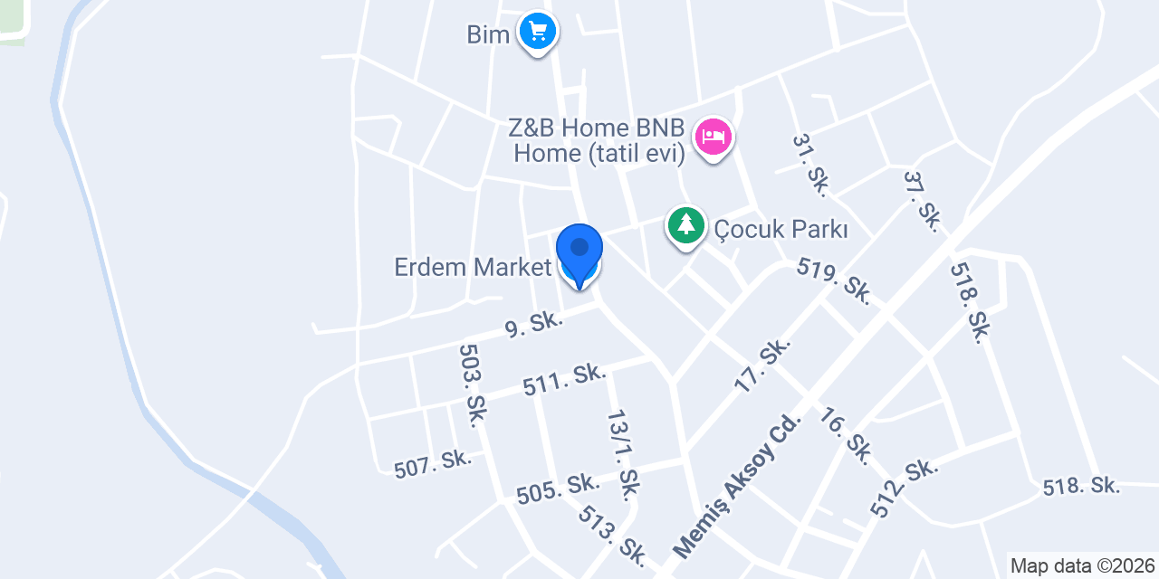Erdem Market konumu