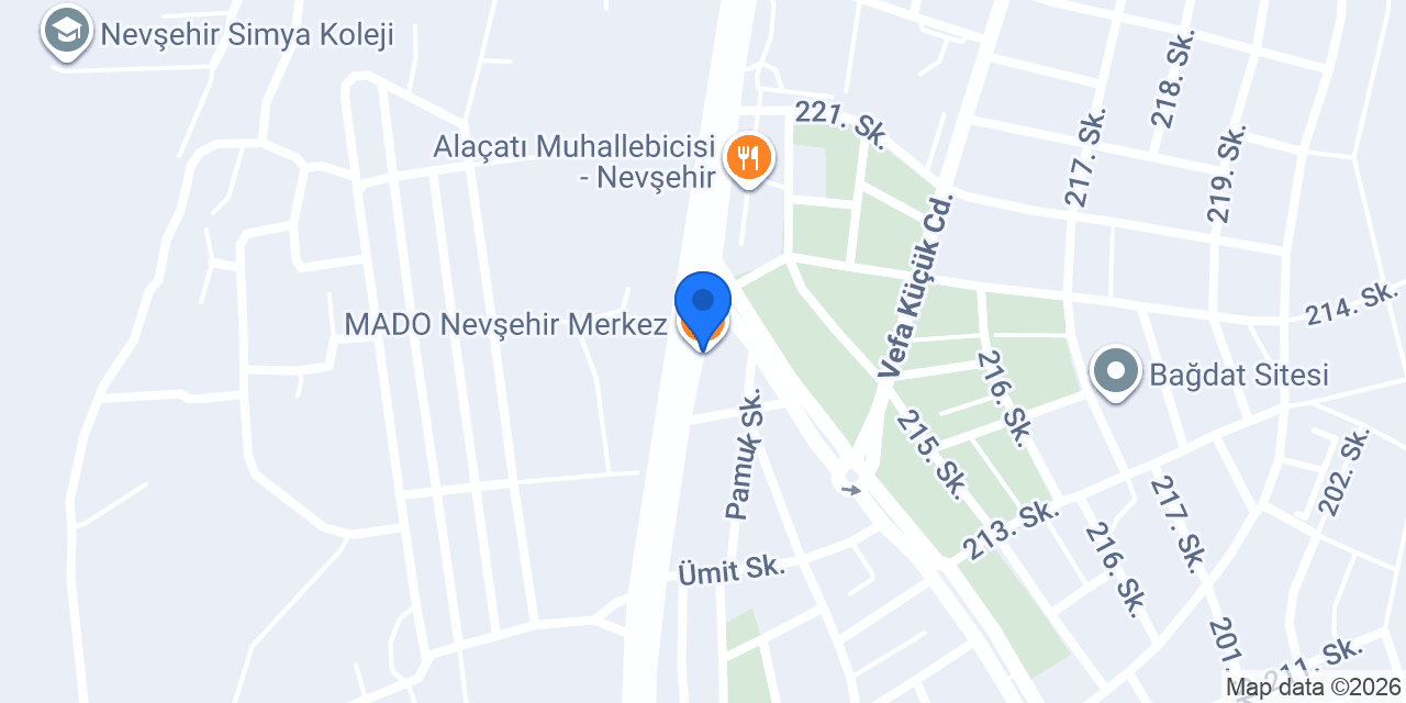 MADO Nevşehir Merkez konumu