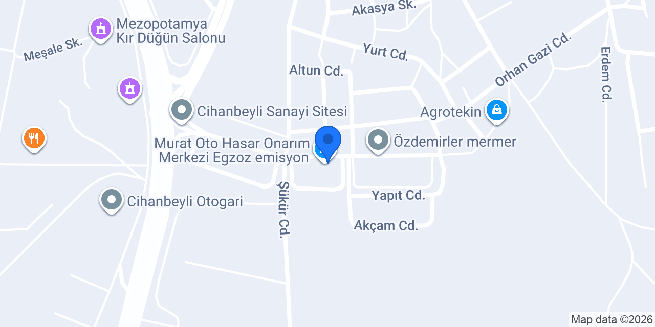 Murat Oto Hasar Onarım & Eksoz emisyon konumu