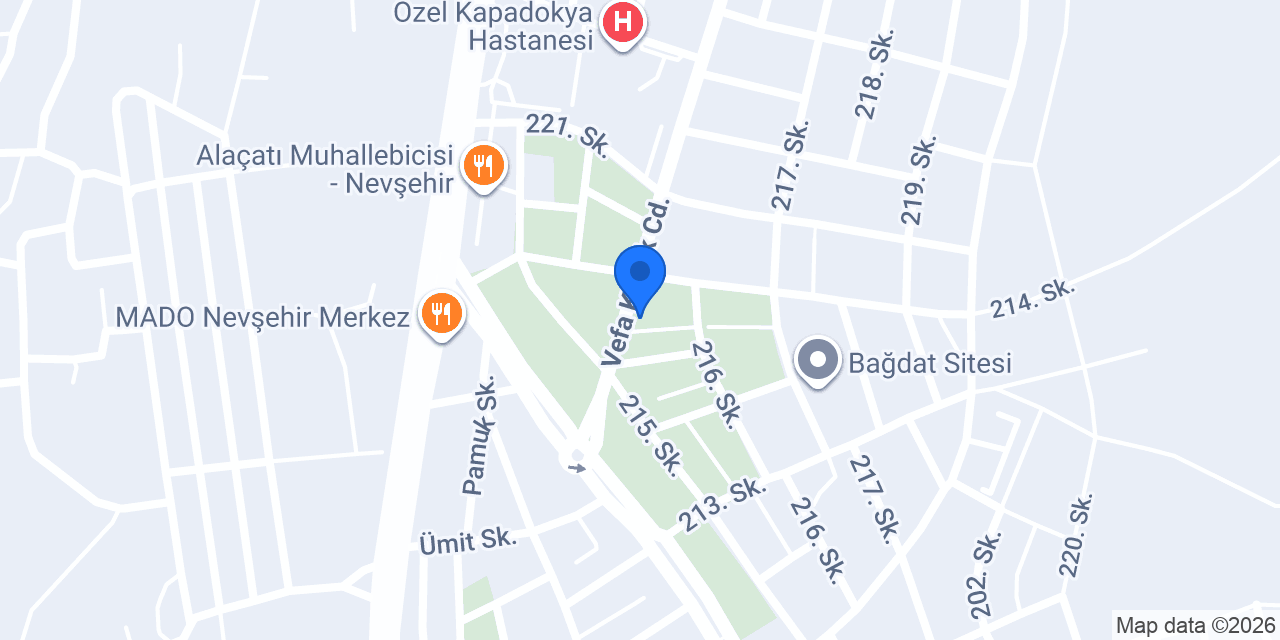 Alaçatı Eklercisi Nevşehir konumu