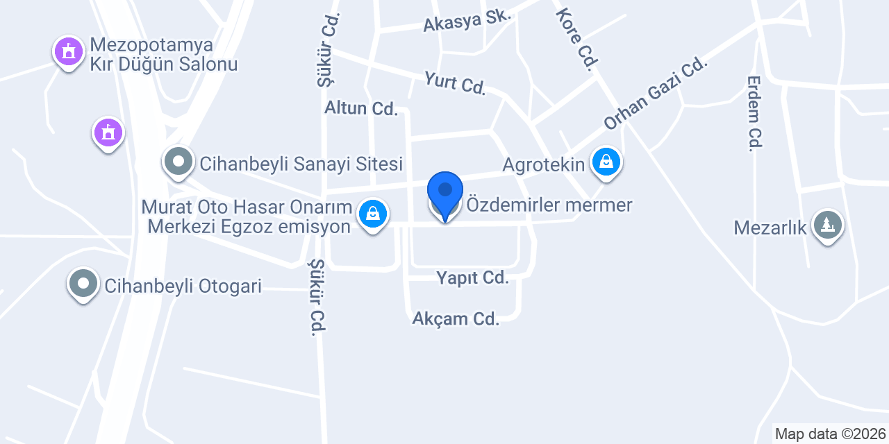 Özdemirler mermer konumu