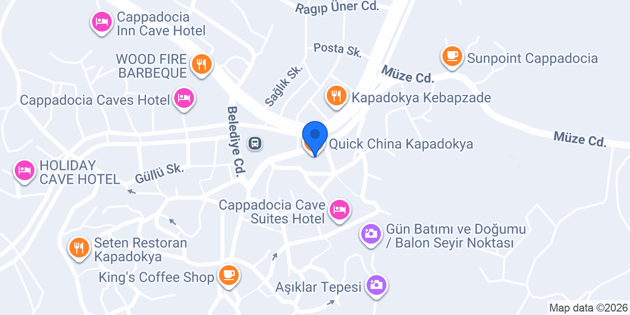 Quick China Kapadokya konumu