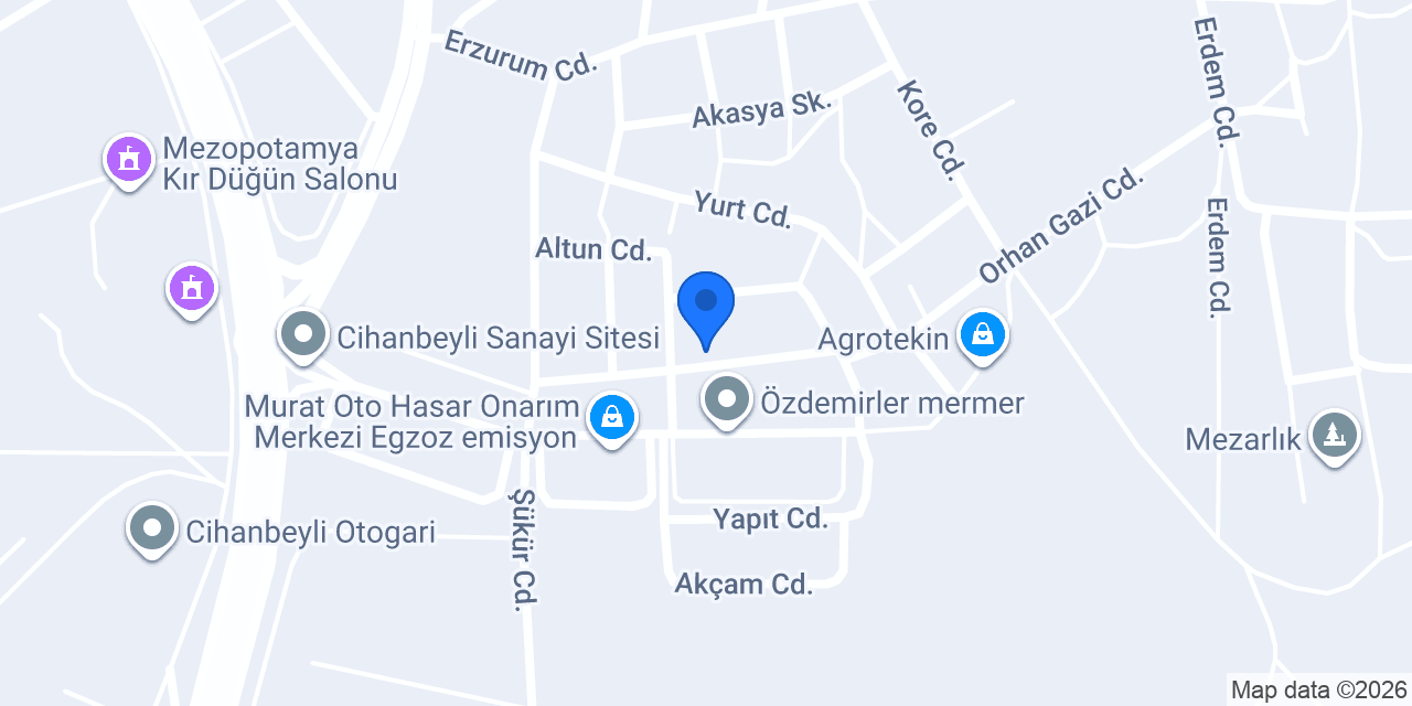 Cihanbeyli Rot Balans / Cihanbeyli Lastikçi / Akın Rot Balans konumu