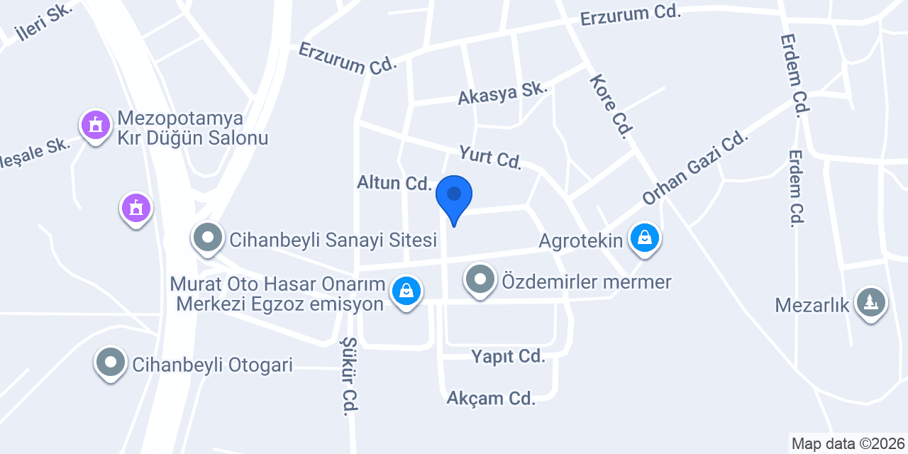 Kök Oto Lastik Cihanbeyli konumu