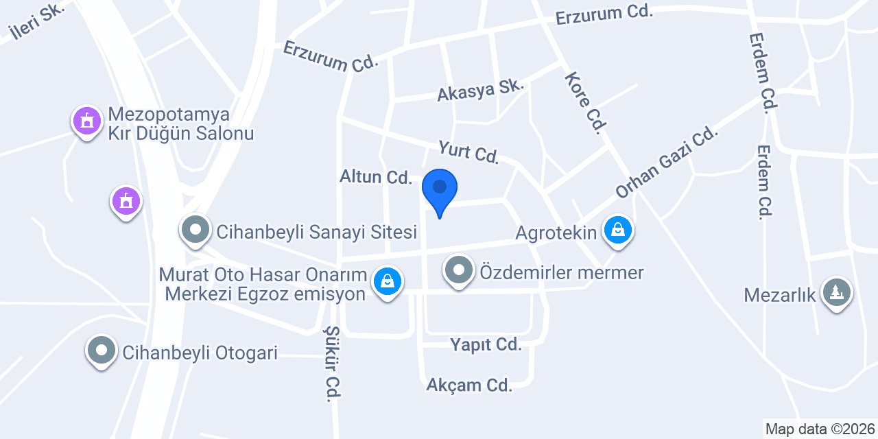 Simge oto kaporta konumu