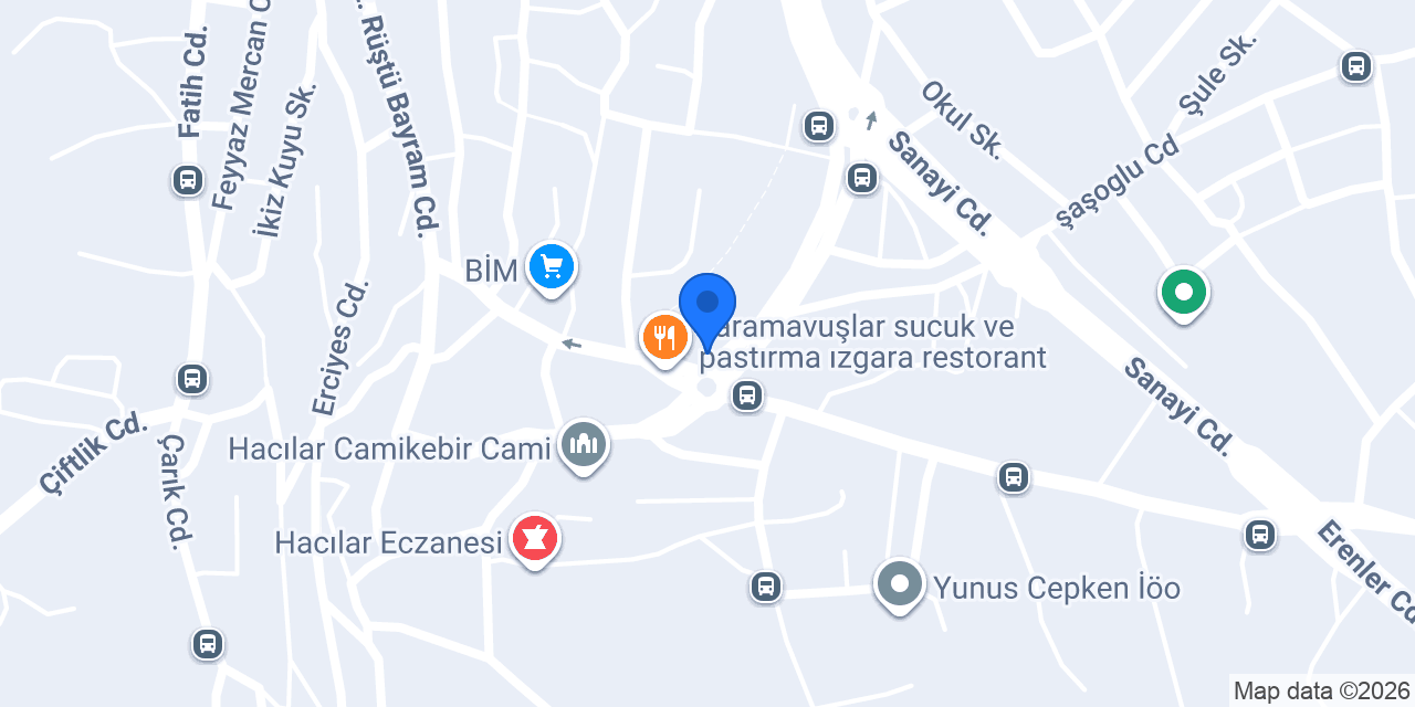 Hacılar Taksi konumu