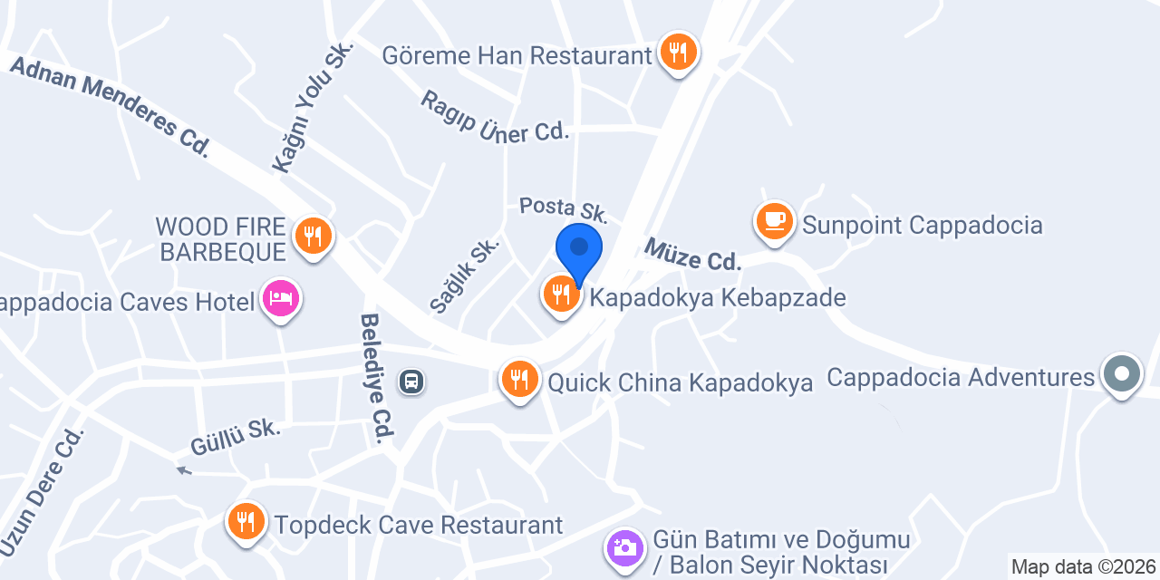 Chef Kebap Restaurant Cappadocia konumu