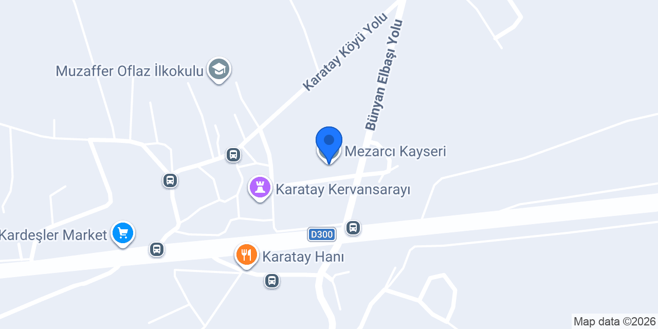 Mezarcı Kayseri konumu