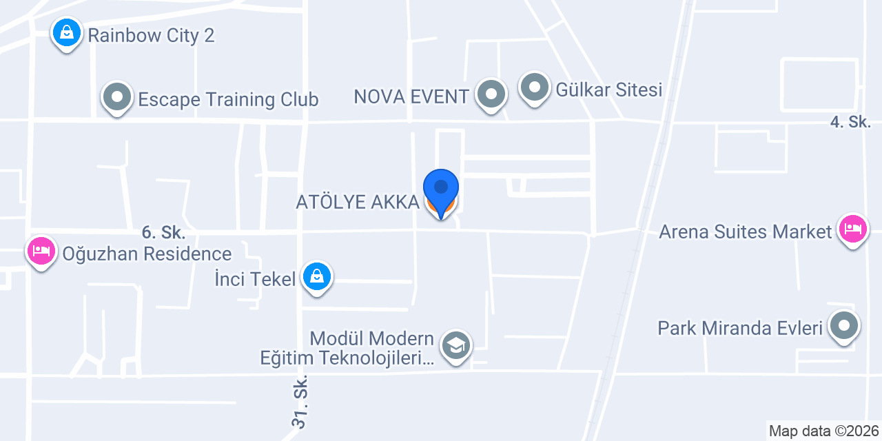 ATÖLYE AKKA konumu