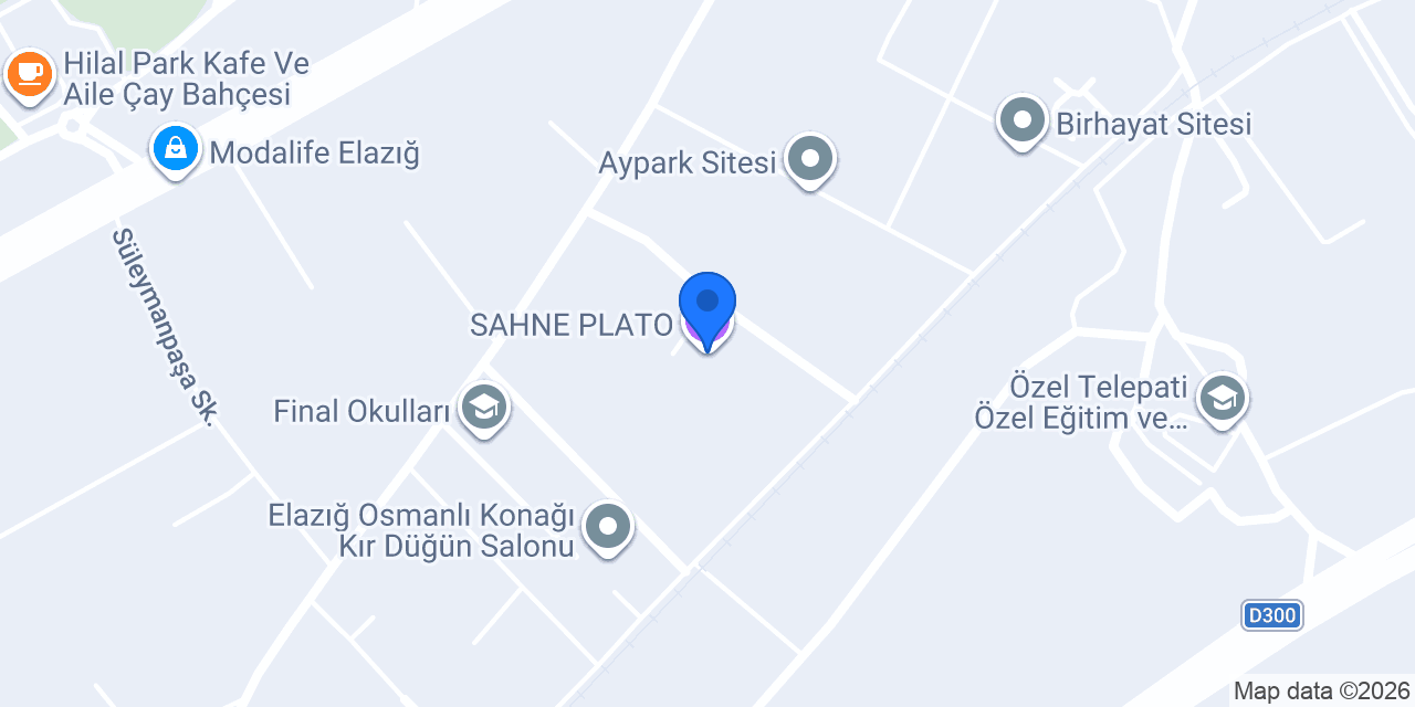 SAHNE PLATO konumu