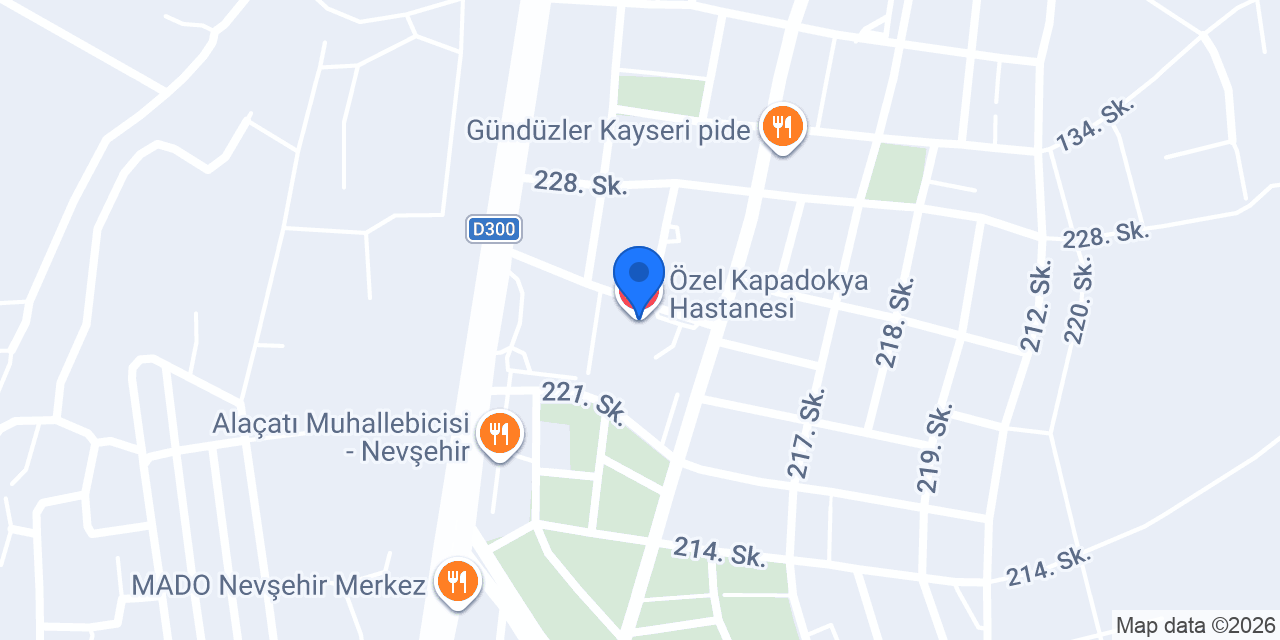 Özel Kapadokya Hastanesi konumu