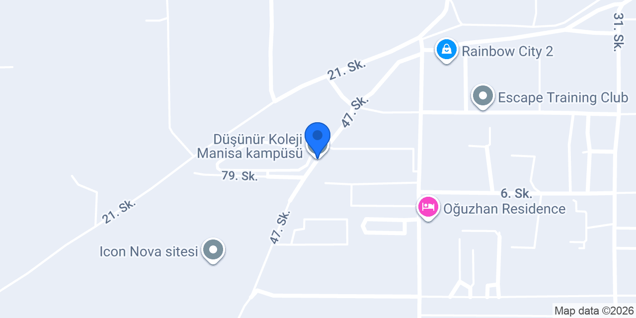 Düşünür Koleji Manisa kampüsü konumu