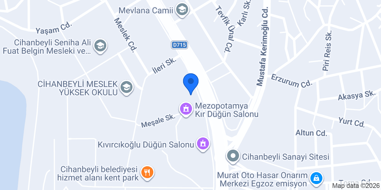 Kayhanlar İnşaat Depo konumu