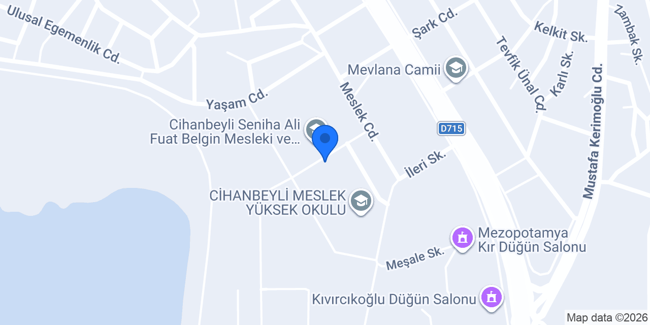 CİHANBEYLİ ANADOLU İMAM HATİP LİSESİ konumu