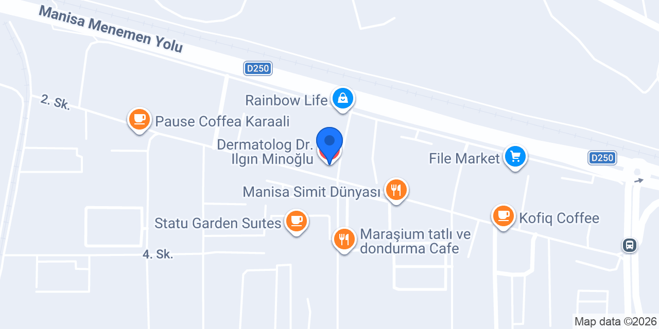 Dermatolog Dr.Ilgın Minoğlu konumu